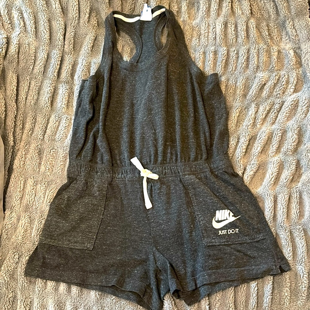Nike Sportswear Women's Darkish Grey Short Romper size L
